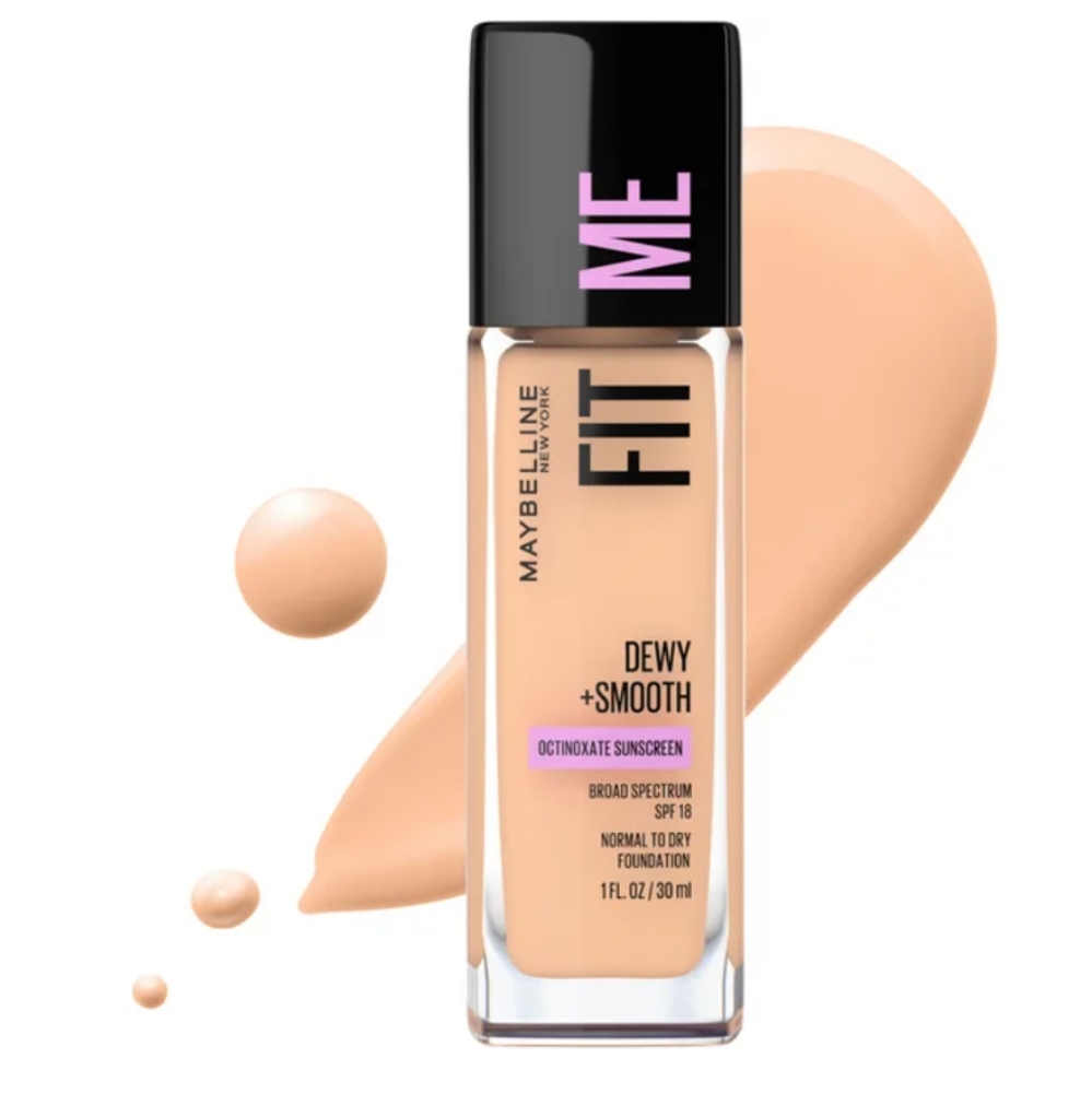 🌵Maybelline Fit Me Dewy and Smooth Liquid Foundation- 125 Nude Beige